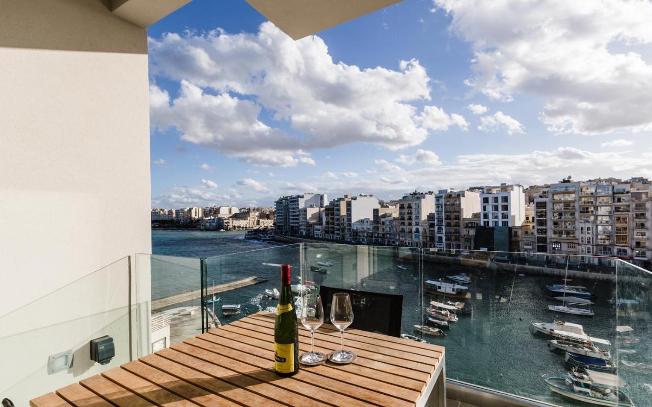 Ferienwohnung Splendid Seaside Retreat On Spinola Bay San Ġiljan Exterior foto
