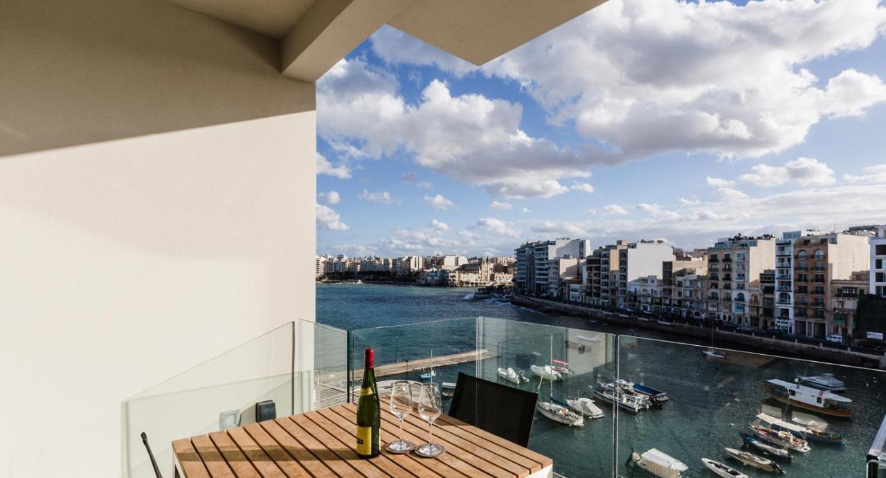 Ferienwohnung Splendid Seaside Retreat On Spinola Bay San Ġiljan Exterior foto