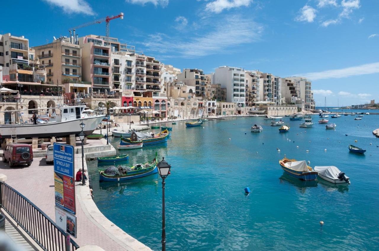 Ferienwohnung Splendid Seaside Retreat On Spinola Bay San Ġiljan Exterior foto