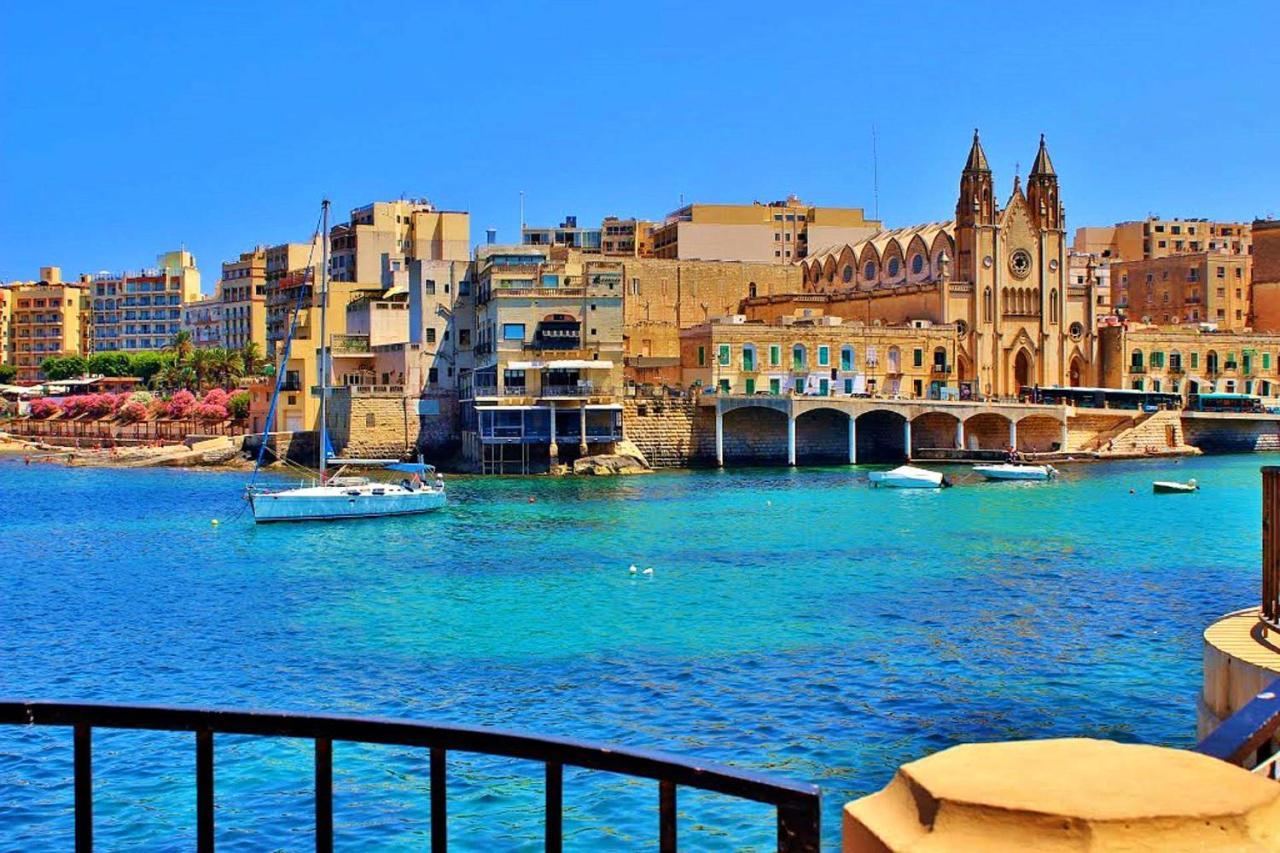 Ferienwohnung Splendid Seaside Retreat On Spinola Bay San Ġiljan Exterior foto